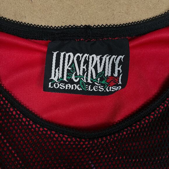 Y2K Lip Service Flame Tank Top Fire Vintage Hot Topic Mall Goth Gothic Rave - Picture 7 of 12